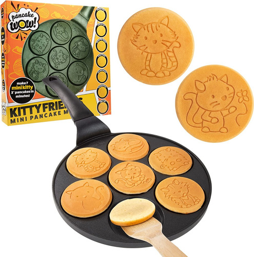 Mini Molde Para Hot Haz 7 Gatitos Antiadherente Pan Cake