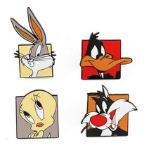 Comprar 4 Pines Inspirados En Looney Tunes Con Broche Metálico Set 4 Caricaturas Warner Bros Looney Tunes