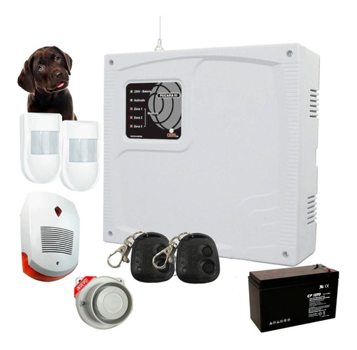 Kit Alarma Casa-2 Sensor Pet-controles-sirenas-batería 