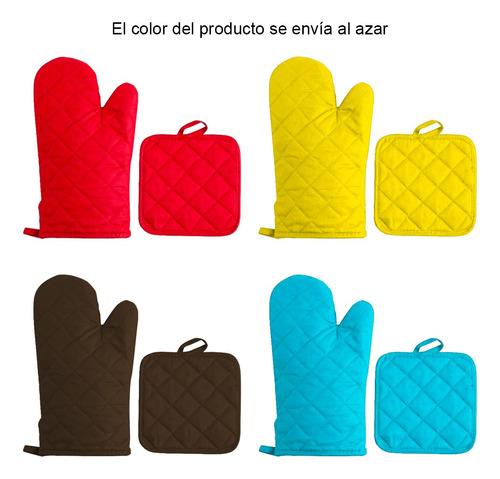 Guante De Cocina Con Porta Objetos Resistente Al Calor 26cm