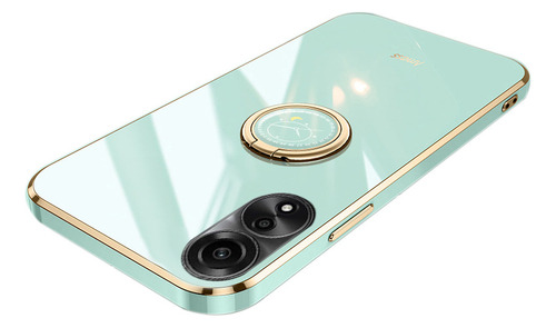 Funda Para Oppo A78 4g Suave Silicona Galvanoplastia Anillo