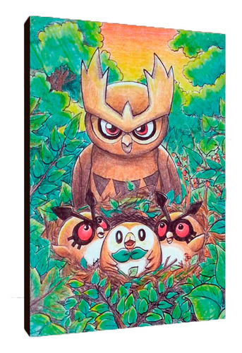 Cuadros Poster Pokemon Hoothoot Evolucion 33x48 (tnl 2)