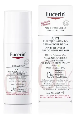 EUCERIN Sérum Facial Antivermelhidão com Cor FPS 30 50ml, Anti-Redness, Peles Sensíveis