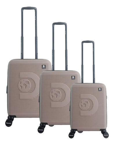 Set 3 Maletas Viaje Avion Discovery Eclipse Cerradura Tsa