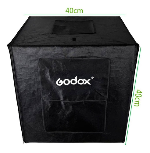 Imagen 2 de 4 de Mini Estudio De Fotografía Godox 40x40cm Doble Panel Led