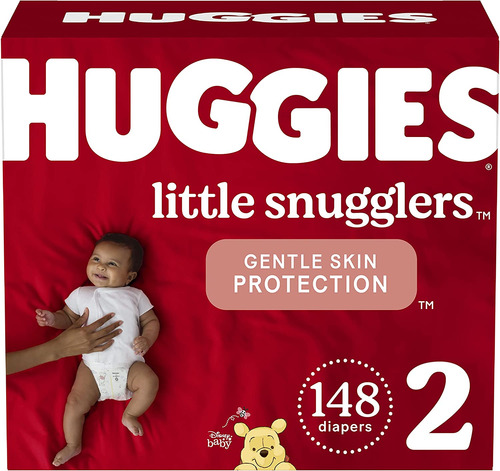 Huggies Little Snugglers Pañales Talla 2, 148 Unidades
