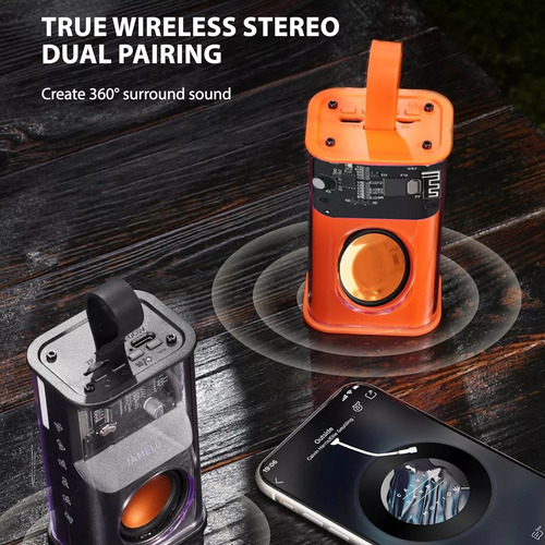 Mini Bocina Portátil Bluetooth 5.0 Diseño Transparente