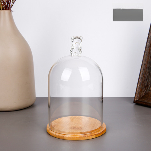 12*12 Love Heart + Log Flat Bottom - Eternal Rose Glass Dome