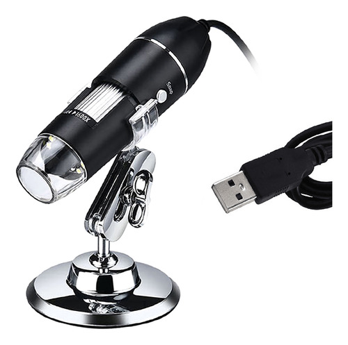 Microscopio Con Lupa 1600x, Microscopio Digital Usb 7 Stand