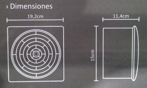 Extractor De Aire Hydra Vf150 15cm Blanco Cocina P