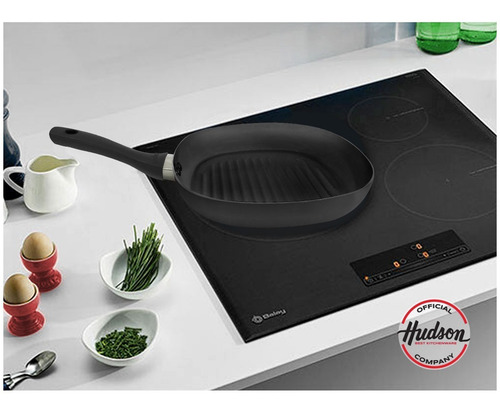 Bifera Hudson Antiadherente Induccion 26x26 Cm Plancha Black