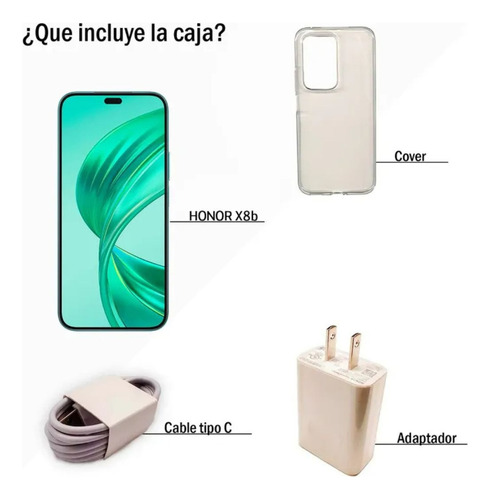 Celular Honor X8b Plata 256gb 8gb Ram Dual Sim 108 Mpx Plateado