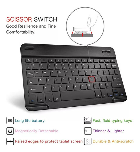 D Funda For Galaxy Tab S5e 10.5 Con Teclado Y Mouse