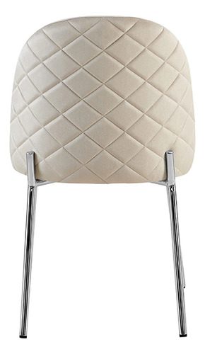 Silla Comedor Nova Pana Base Cromo Pack 4 Unid Pana Cromo Taupe