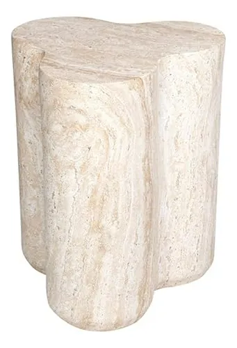 Mesa Lateral De Piedra Travertino Italiano 14 4 X13 8 X17 8