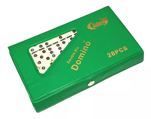 Jogo Domino de Osso Profissional Grande 54x27x12mm Com Estojo 28