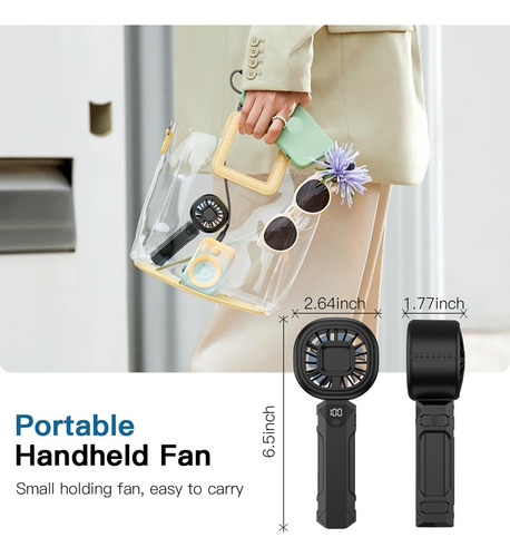 Ventilador Portátil U7, Ventilador Personal Con Pantalla Dig