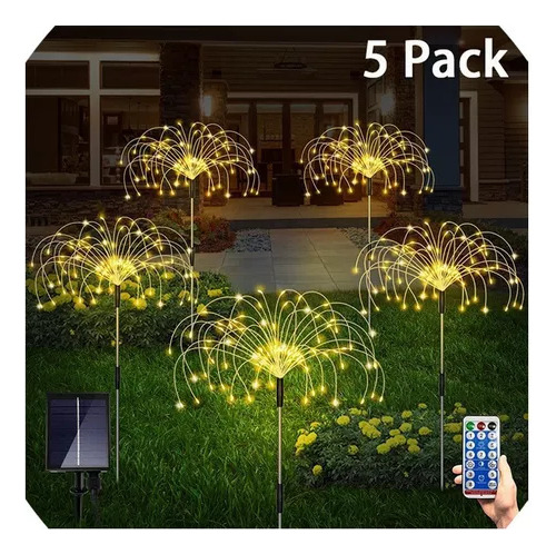 Luz Solar De Fuegos Artificiales Para Decoración De Jardines