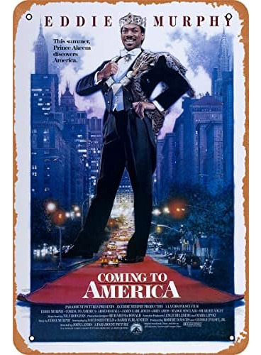 Movie Coming To America Poster Retro Metal Sign For Caf...