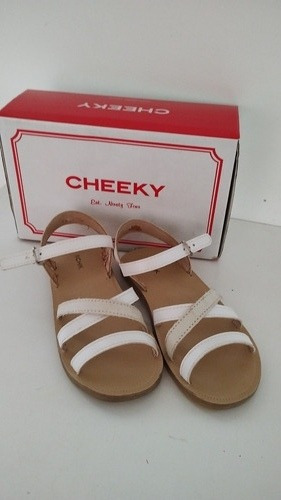 Sandalias Cheeky Niña Blancas T32 + Vestido Como Quieres T34