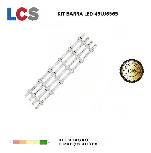 Kit Barra Led Compatível  49uj6525 49uj6565 Novo C/ Nf