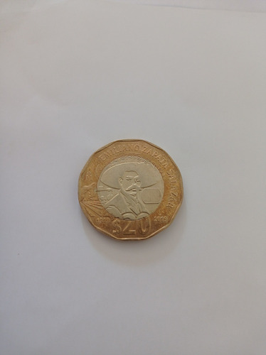 Moneda De 20 Pesos, Emiliano Zapata Salazar 1910-2019 Nueva.