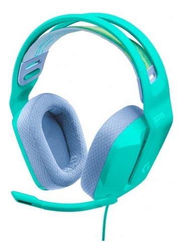 Audífonos over-ear Logitech G Series G335 981-000977, color verde menta.
