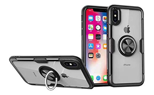 Funda Base Anillo Para iPhone XS/iPhone X iPhone X/xs Negro