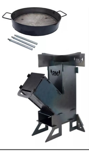 Parrilla Cohete Stove Rocket Encastrable Ch+disco Arado 30 