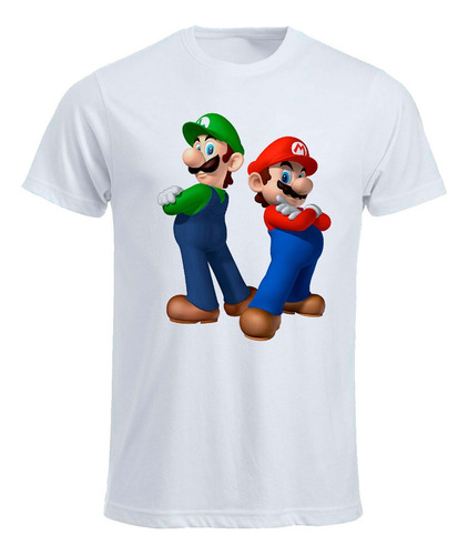 Remera Estampada Sublimada Mario Bros K033