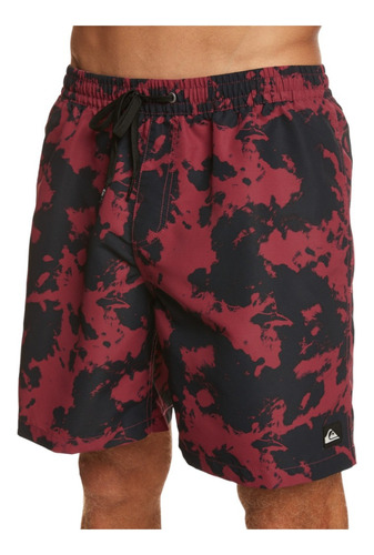 Traje De Baño Quiksilver Hombre Caballero Playa Re-mix Rojo