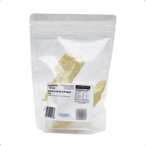 Manteiga De Cacau Pura Natural - 200g - Ingredientes Online