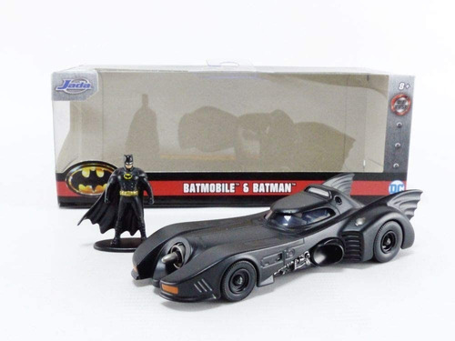 Batimovil 13cm Con Batman 4cm Batmobile 1:32 Jada Dc Comic