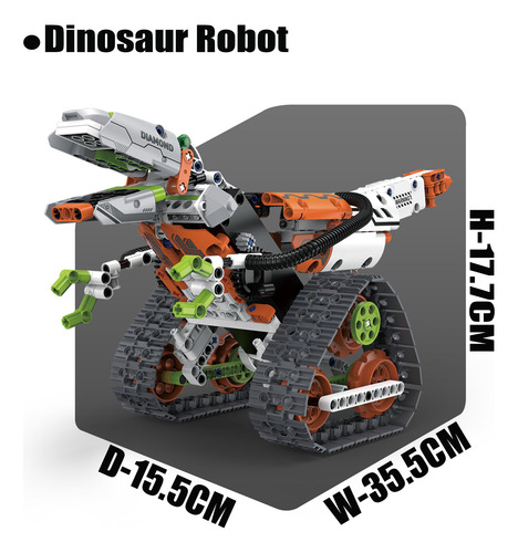 Juego De Construcción 5 En 1, Dinosaurios Y Robots