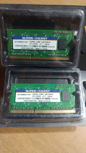 Memoria Sodimm Super Talent Ddr3 1066 1gb Pc8500 W1066sa1gv
