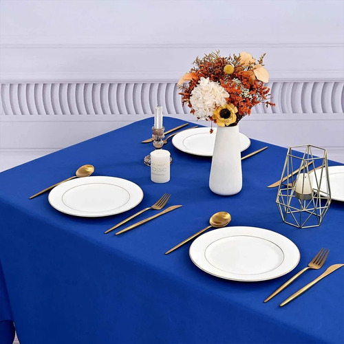 3unidades Mantel Rectangular Decoración Fiesta Hogar 3mx1.5m Azul