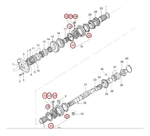 Kit Sincronizado E Chavetas Trator Valmet 880/980