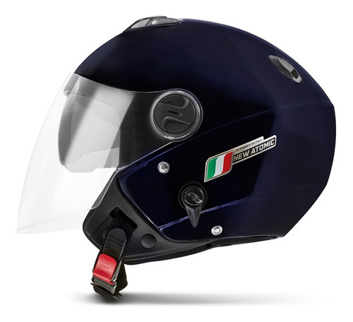 Capacete Viseira Solar Aberto New Atomic Elite Pro Tork Cor Azul-escuro Tamanho do capacete 60