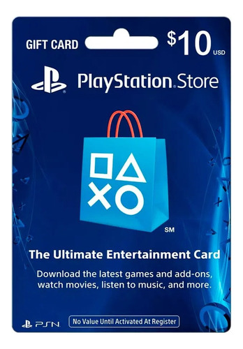 Psn Tarjeta Playstation Network Card $10 Usa Store