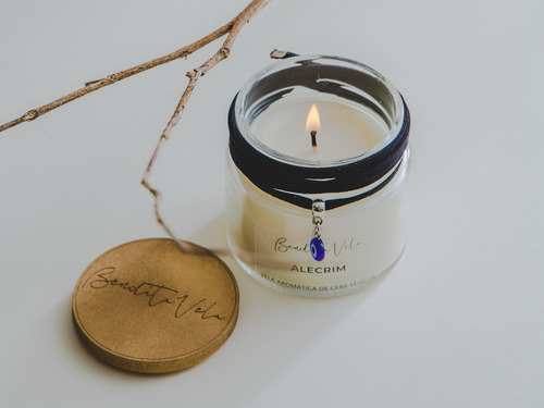 Imagem 4 de 4 de Vela Vegetal Aroma Alecrim Vidro Og - Bendita Vela