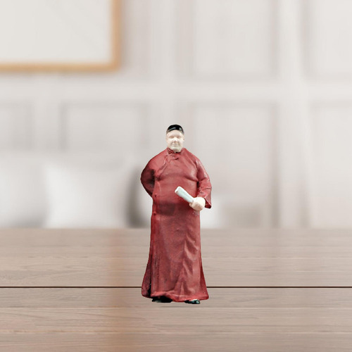 Figura De Ator Chinês 1:64, Fechando O Ventilador
