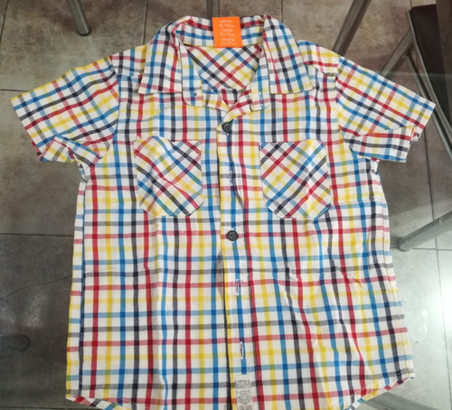 Camisa Grisino Talle 3-4 Años Manga Corta Impecable!!!