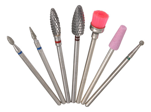 Juego De Brocas De Uñas De 7 Piezas Para Pedicura Y Taladro