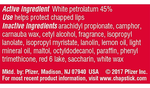 Bálsamo Labial Chapstick Fresa - Packx3
