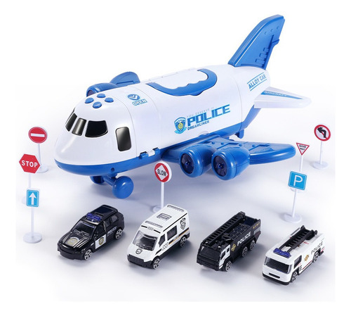 Juguete Para Niños De Coche De Policía De Avión Grande De 12