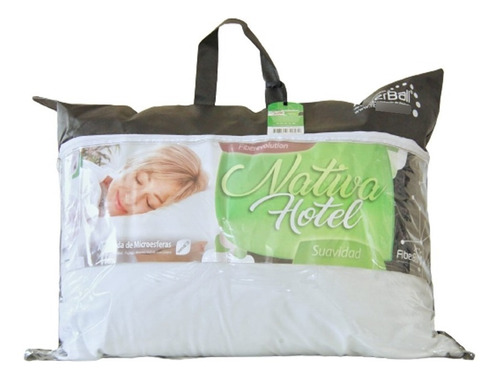 Almohada Hotel Fiberball Nativa 70x40 Microesferas C/faja   