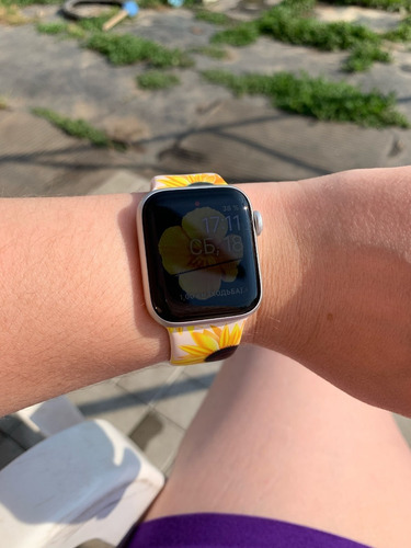 Extensible Mujer Girasoles Con Blanco Para Applewatch T500 Ancho De La Correa 38 Mm Color Blanco Con Girasoles