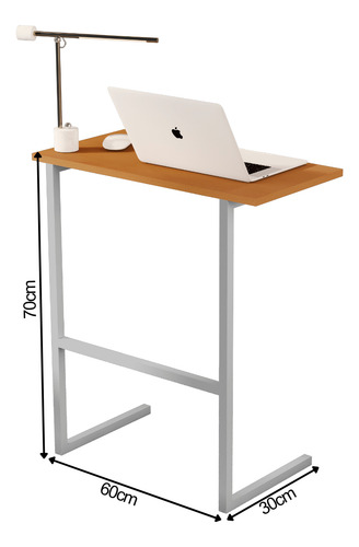 Mesa Para Notebook Thor Multifuncional Nature Base Cinza
