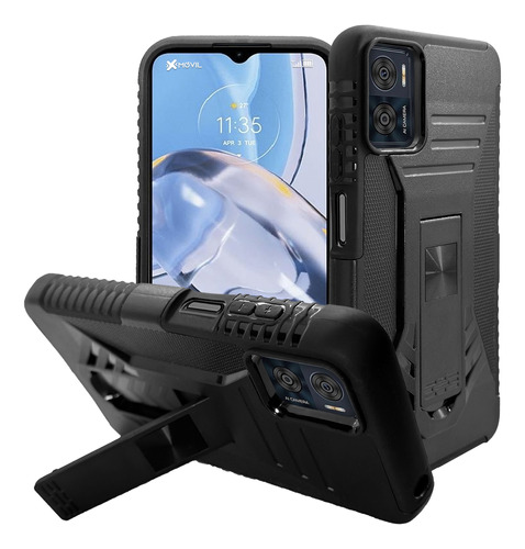 Funda Para Motorola Uso Rudo Con Clip Armorshell