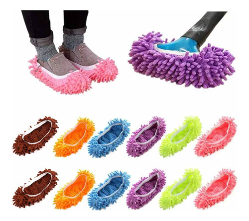 12 Pantuflas Para Limpiar El Polvo Del Suelo Y Los Zapatos,